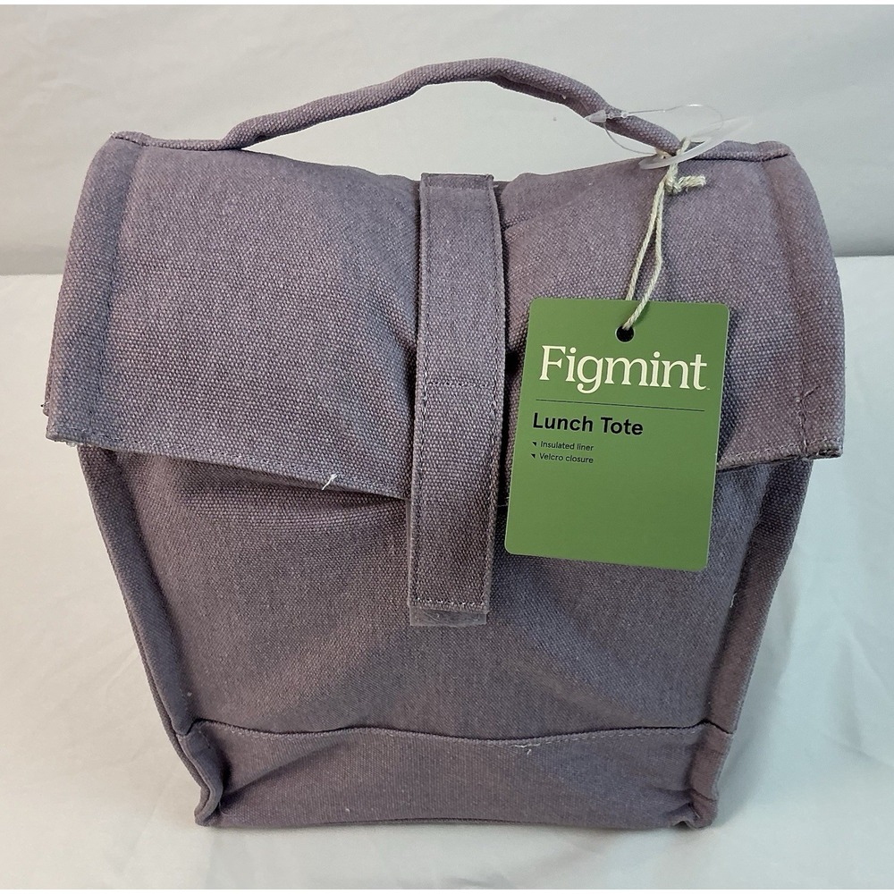 Figment Lunch Tote‎ With Insulated Liner Closing Back To School Lavender